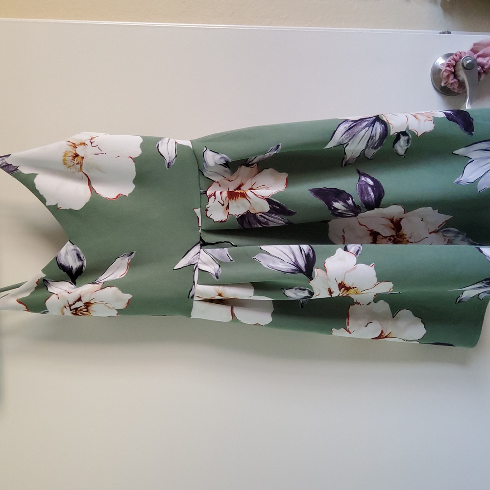 Monteau Green Floral Dress